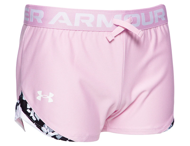 Under Armour Girls' Play Up Tri-Colour Shorts - Prime Pink/White