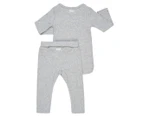 Bonds Baby 2-Piece Pointelle Long Sleeve Bodysuit & Leggings Set - New Grey Marle