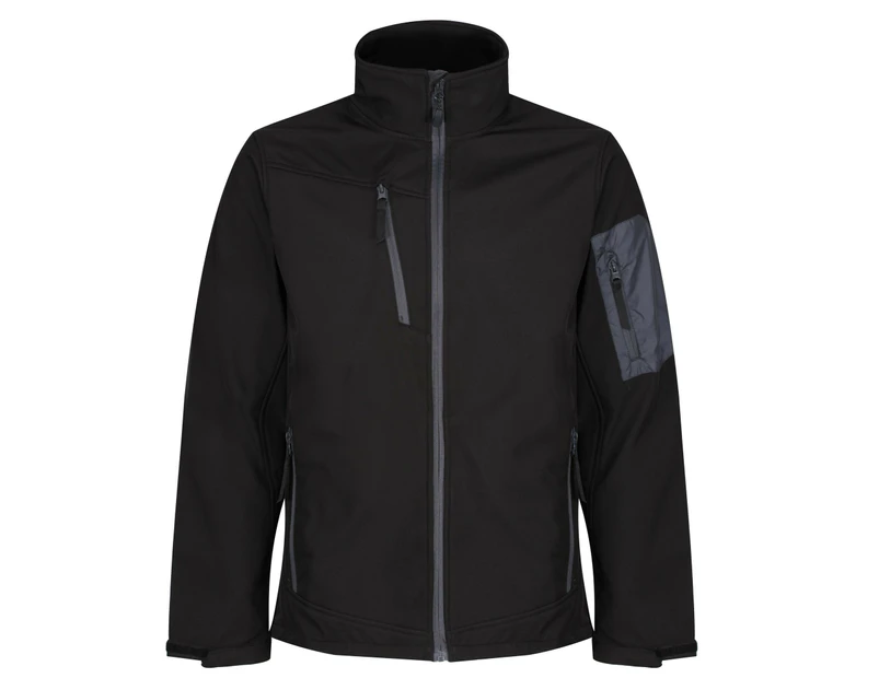 Regatta Standout Mens Arcola 3 Layer Softshell Jacket (Waterproof And Breathable) (Black / Seal Grey) - RW3691