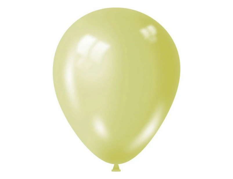 Fantasia Latex Shiny Balloons (Pack of 15) (Lemon) - SG27669