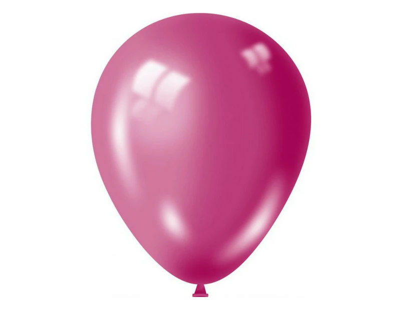 Fantasia Latex Shiny Balloons (Pack of 15) (Mexican Pink) - SG27669