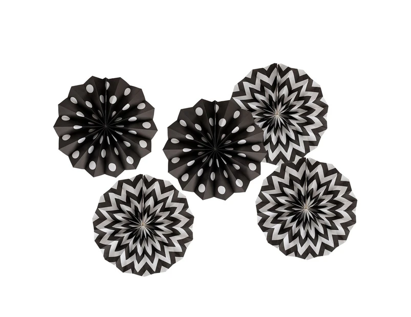 Amscan Paper Dot & Chevron Party Decoration (Black/White) - SG27467