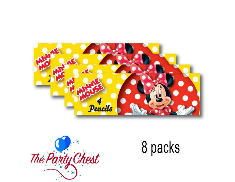 Disney Minnie Mouse Pencil Set (Pack of 8) (Red/Yellow) - SG30402