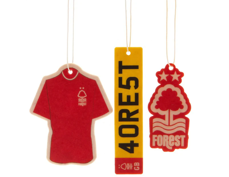 Nottingham Forest FC Air Freshener (Pack of 3) (Red/Yellow) - SG31357