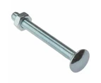 Securit Zinc Plated Carriage Bolt (Pack of 2) (Silver) - ST9461