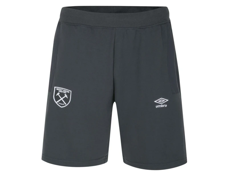 Umbro Childrens/Kids 23/24 Fleece West Ham United FC Shorts (Carbon) - UO2018