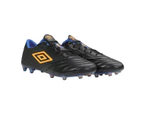 Umbro Mens Tocco III Pro Fg Leather Football Boots (Black/Vermillion Orange/Deep Surf) - UO2036