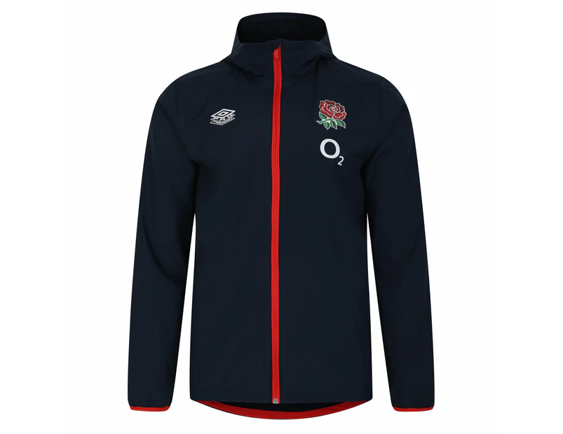 Umbro Mens 23/24 England Rugby Track Jacket (Navy Blazer/Flame Scarlet) - UO2014
