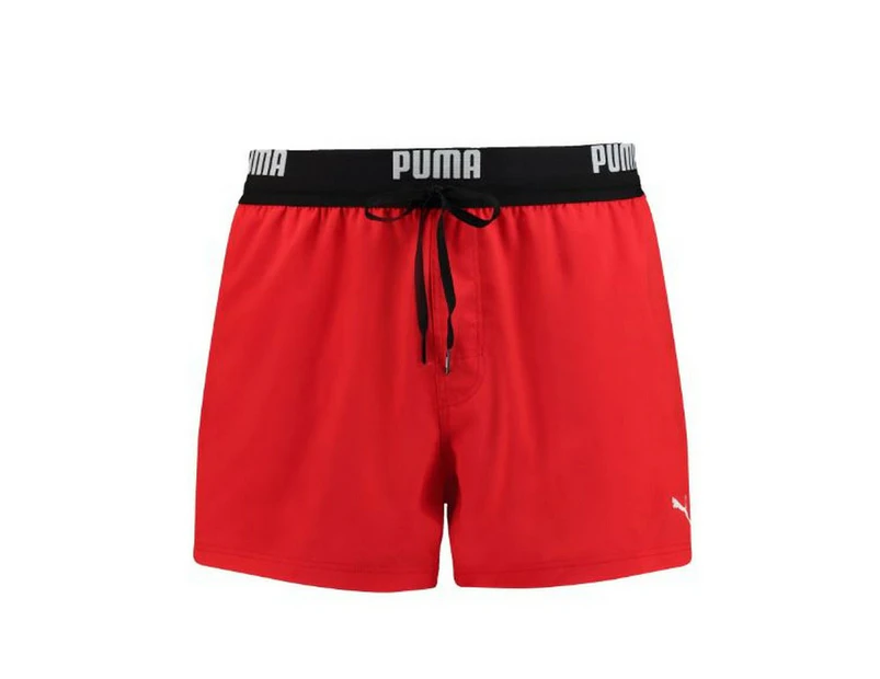 Puma Mens Repeat Logo Swimming Shorts (Red) - UT1673