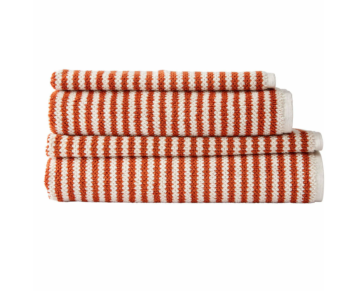 Neale Whitaker Textured Towel Collection - Paprika Natural - Hand Towel