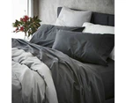 MyHouse Ashton Fitted Sheet Queen Bed Graphite