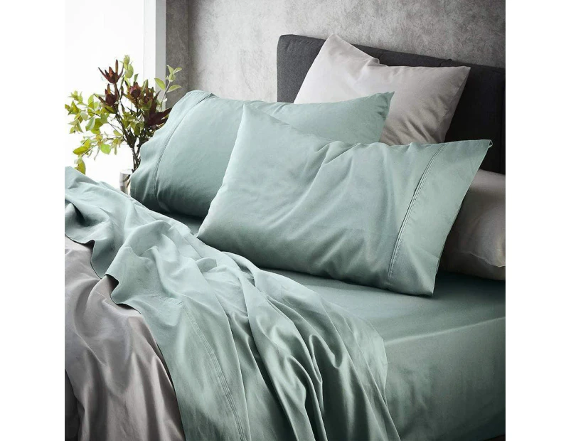 MyHouse Ashton King Single Bed Sheet Set in Green