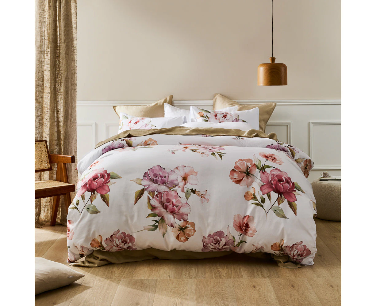 Adorn Living Rosy Quilt Cover Set - King