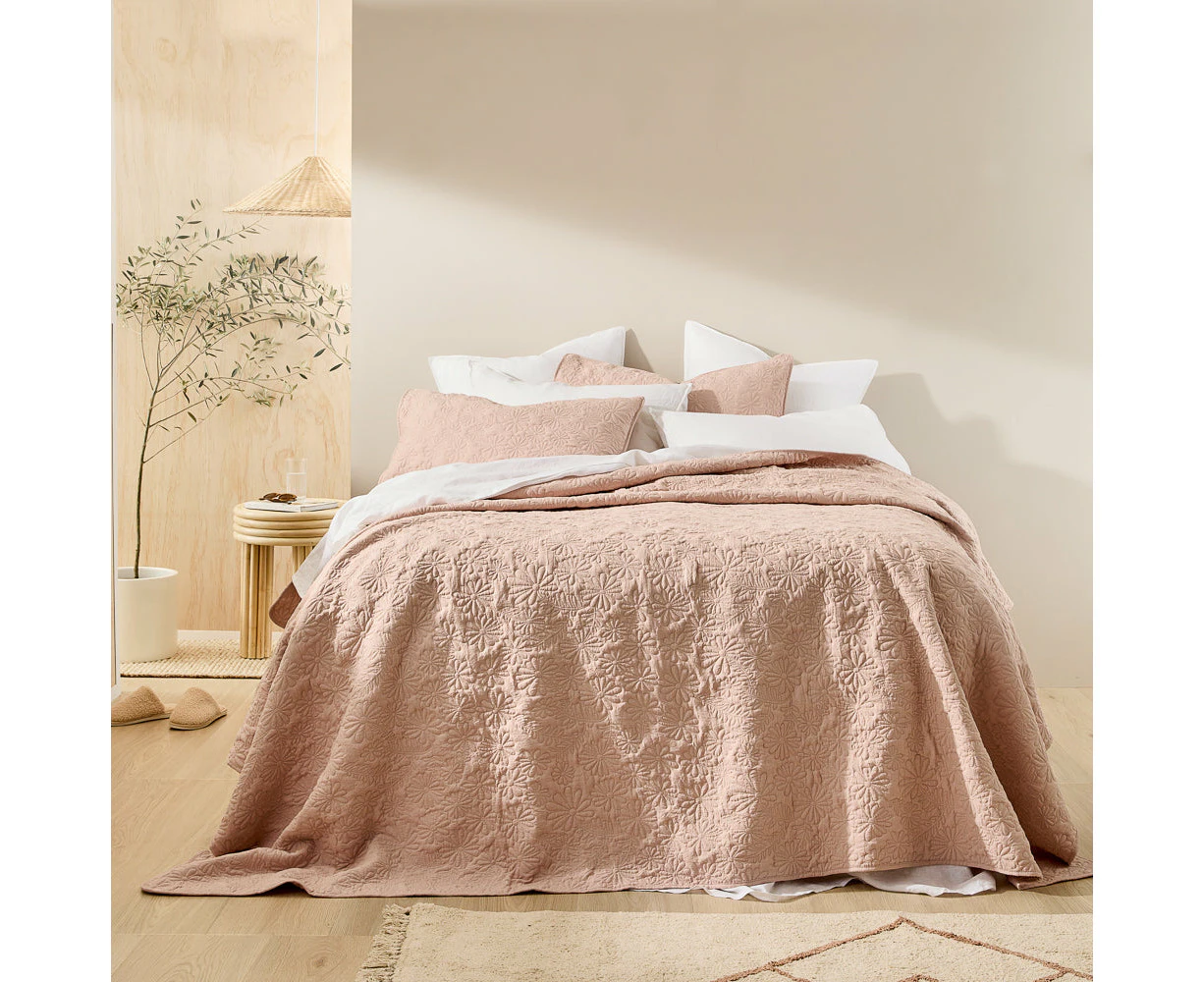 Adorn Living Penny Coverlet Set - Peony - Queen/King