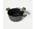 Handle Saucepan, 24cm - Anko - Grey