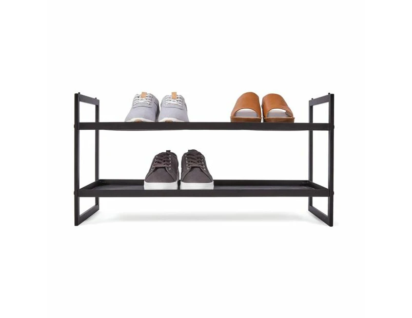 2 Tier Metal Stackable Mesh Shoe Rack - Anko