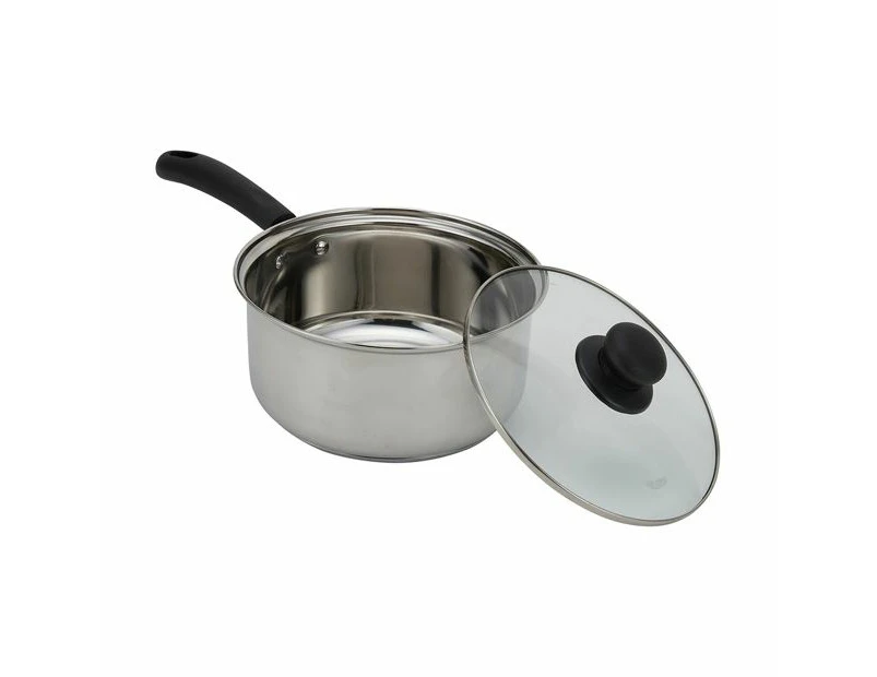 Stainless Steel Saucepan, 20cm - Anko - Metallic