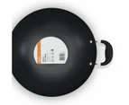 Carbon Steel Wok, 30cm - Anko - Black