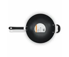 Carbon Steel Wok, 30cm - Anko - Black