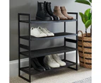 2 Tier Metal Stackable Mesh Shoe Rack - Anko