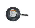 Steel Stir-Fry Wok, 30cm - Anko - Black