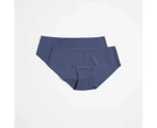 Target 2 Pack Bonded No Show Hipster Briefs - Blue