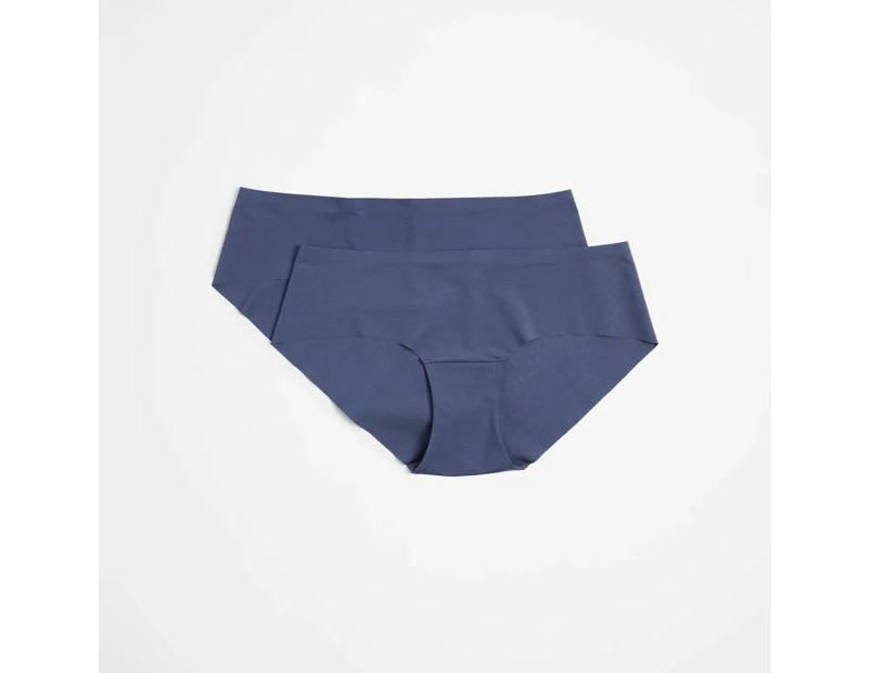 Target 2 Pack Bonded No Show Hipster Briefs - Blue