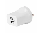 USB 2 Port Wall Charger - Anko