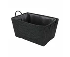 Rectangle Knitted Basket - Anko - Grey