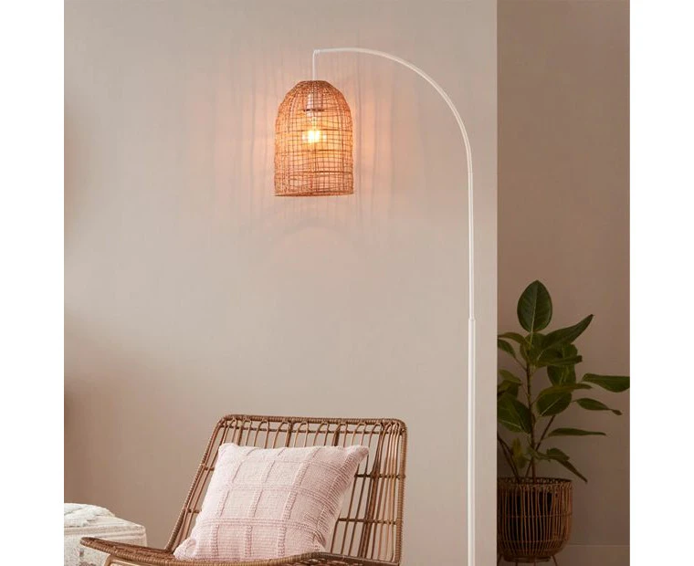 Rattan Shade Floor Lamp - Anko