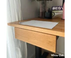 Desky Minimal Under Desk Drawer - Grey / Natural Rubberwood