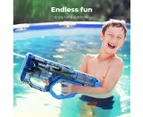 Electric Water Gun Auto Squirt Blaster Soaker Kids Toys Outdoor Summer ~ Blue