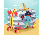 Wanderlite 17" Kids Ride On Luggage Children Suitcase Trolley Travel Octopus