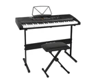 Alpha 61 Keys Electronic Piano Keyboard Digital Electric w/ Stand Stool Lighted