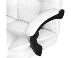 Artiss Executive Office Chair Leather Recliner White