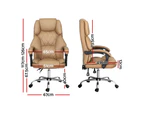 Artiss Executive Office Chair Leather Recliner Espresso