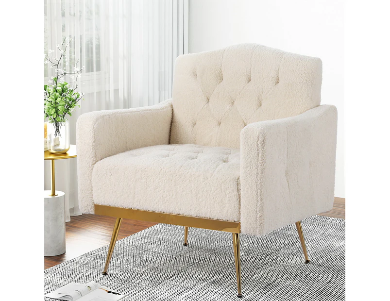 Artiss Armchair Boucle Beige Nicole