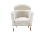 Artiss Armchair Boucle Fabric White Yoli