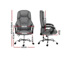 Artiss Executive Office Chair Fabric Recliner Grey