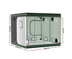 Greenfingers Grow Tent Kits 240x240x200cm Hydroponics Indoor Grow System Black