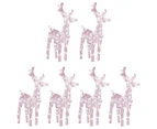 vidaXL Christmas Reindeers 6 pcs Warm White 240 LEDs Acrylic