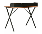 vidaXL Desk Black and Brown 80x50x84 cm