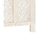 vidaXL Hand carved 5-Panel Room Divider White 200x165 cm Solid Mango Wood