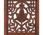 vidaXL Hand Carved 3-Panel Room Divider Brown 120x165 cm Solid Mango Wood