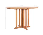 vidaXL Folding Butterfly Garden Table 120x70x75 cm Solid Teak Wood