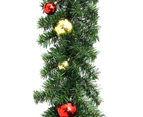 vidaXL Christmas Garland Decorated with Baubles and LED Lights 20 m