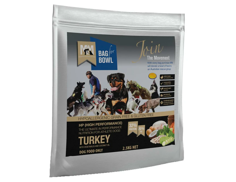 Meals For Mutts High Perform Grain Free Adult Turkey & Chickpea Dry Dog Food 20kg