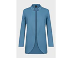 Luxury Italian Blazer with VITTORIA RAF Detail - Blue