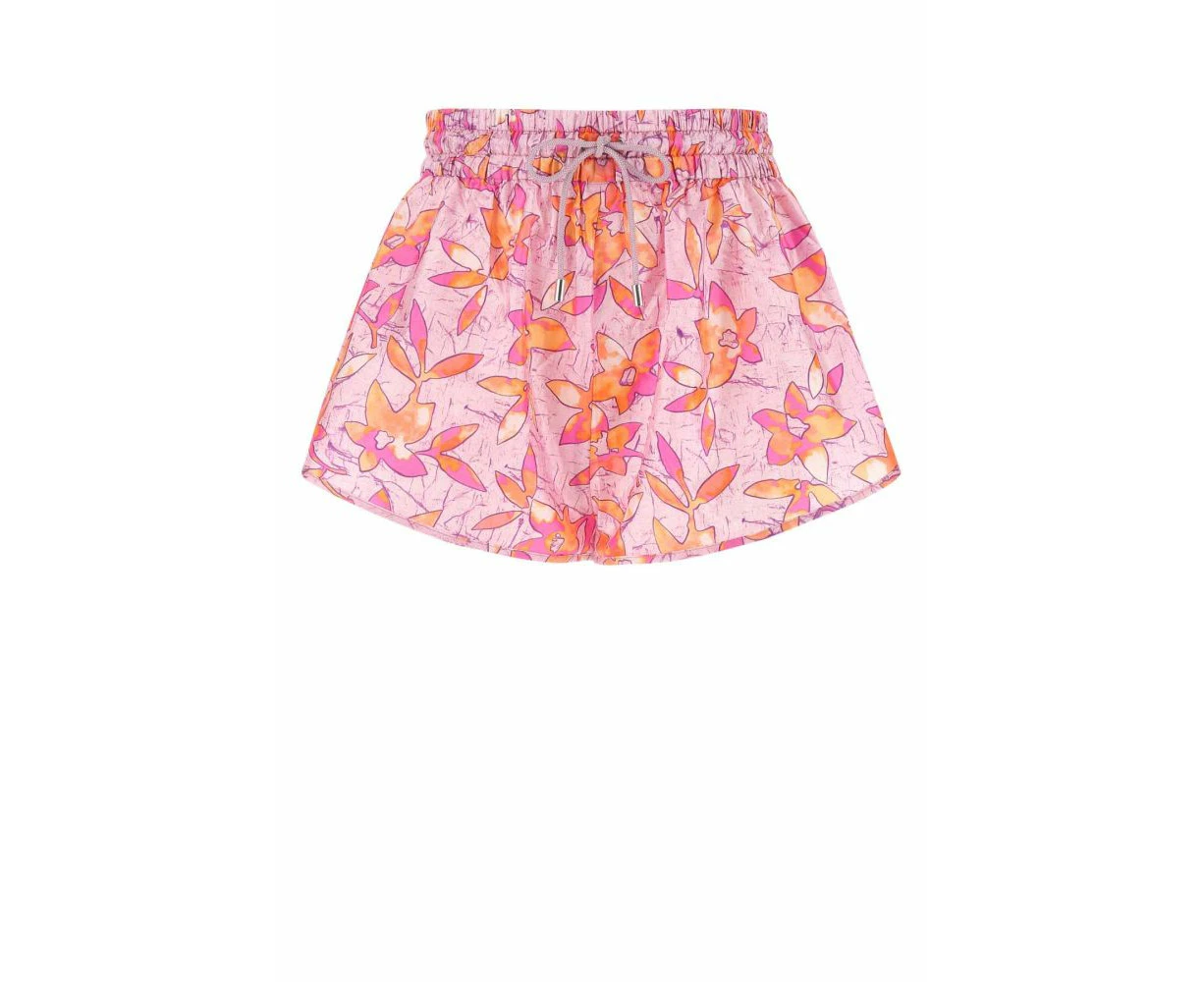 Womens Shorts - Floral pink