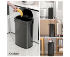 Advwin 50L Motion Sensor Bin Rubbish Automatic Smart Kitchen Waste Trash Can Black